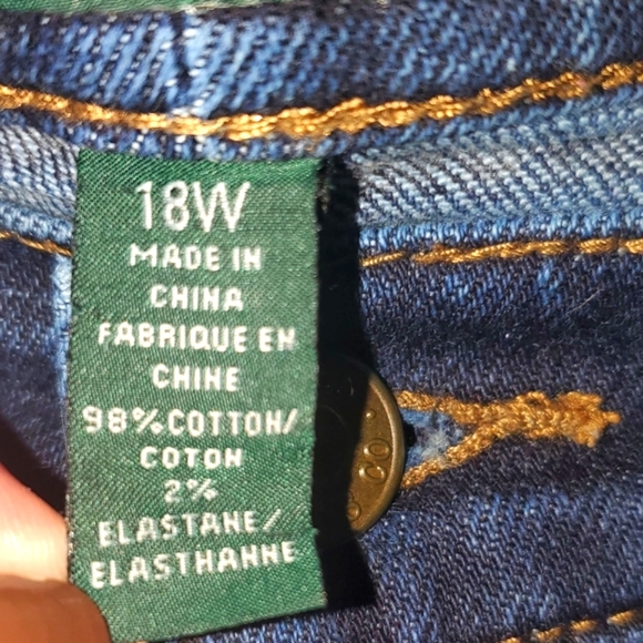 18W LAUREN RALPH LAUREN CLASSIC STRAIGHT WOMENS JEANS DARK WASH - Picture 6 of 6